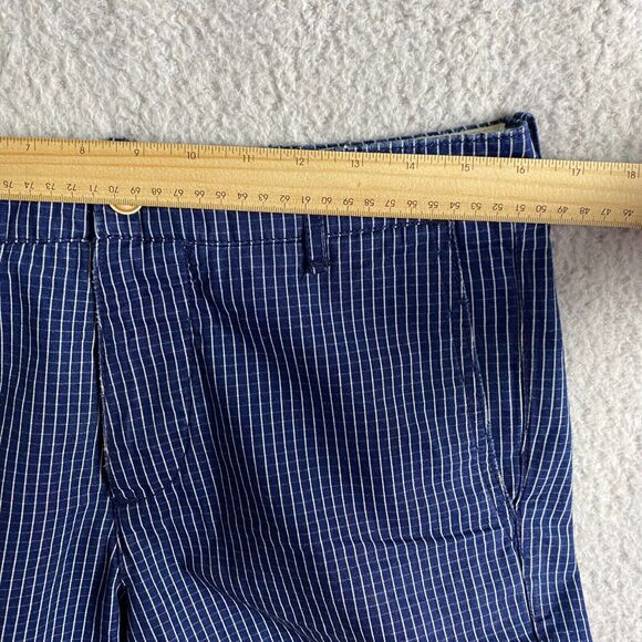 Abercrombie Fitch‎ Shorts Men’s 31  Navy Pinstripe Button Fly Preppy - Picture 8 of 10